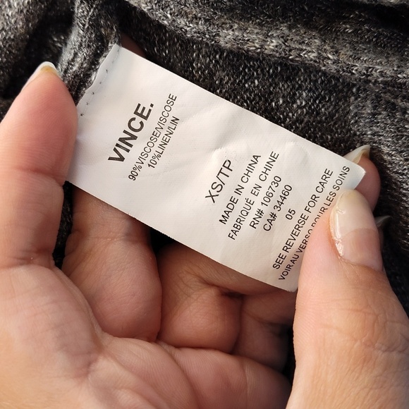 NWT Vince Linen Viscose Blend Open Cardigan Size Small  $275 - Picture 7 of 8